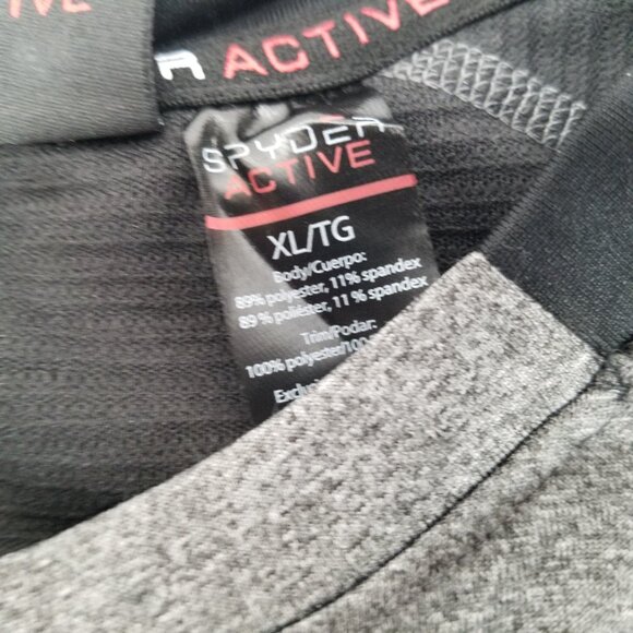 2 of Spyder Shirt Adult Active Long Sleeve Gray Proweb Athletic Top Mens Sz XL - Picture 10 of 11